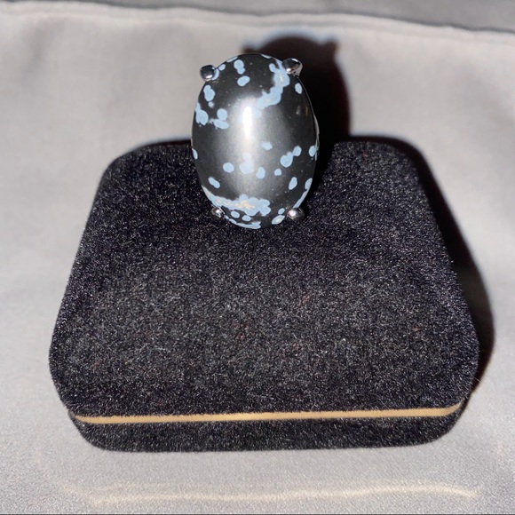 ART DECO AGATE RING - Picture 1 of 4